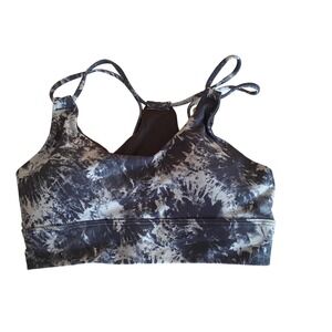 Wildfox NWT Tie Dye Ink Sports Bra WLB0920A Navy White Small